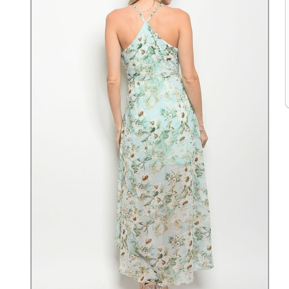 💦MINT FLORAL DRESS - Picture 3 of 4